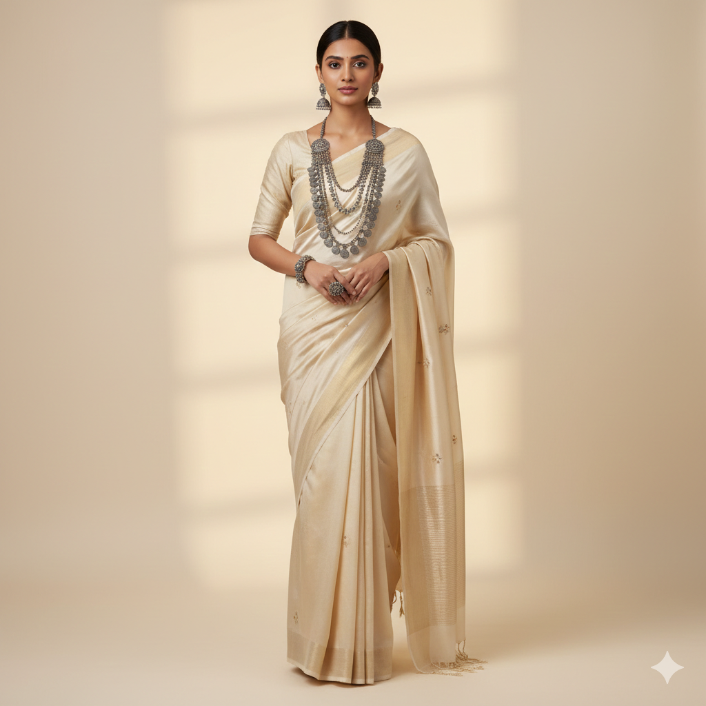 necklace set styled with traditional ethnic outfit