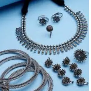  silver -oxidised -jewellery sets 