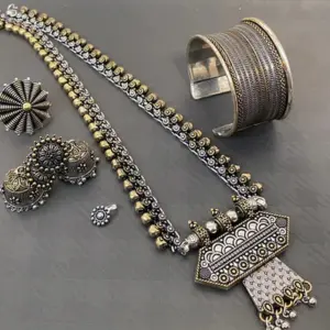 Latest silver- oxidised jewellery- designs 