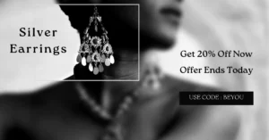 silver oxidised jewellery set