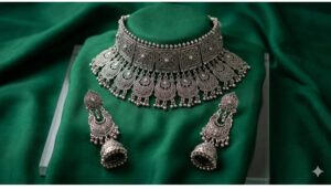 Oxidised Silver Necklace Set